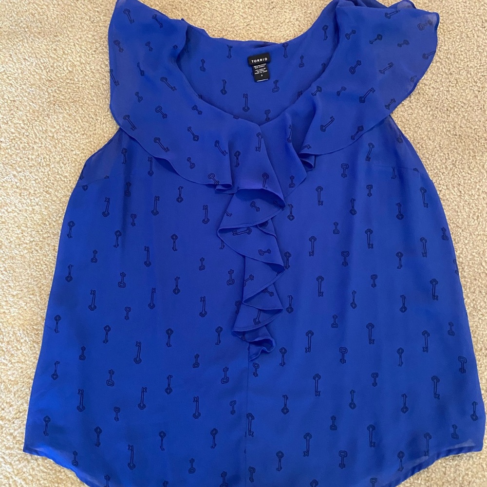 Blue torrid blouse